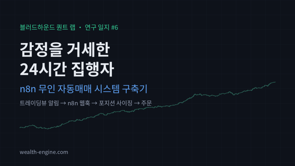 감정을 거세한 24시간 집행자: n8n 무인 자동매매 시스템 구축기
